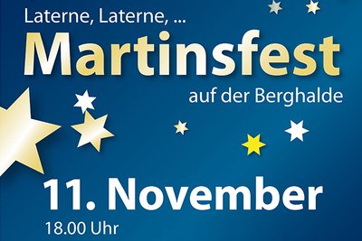Werbebanner für das Martinsfest am 11. November 